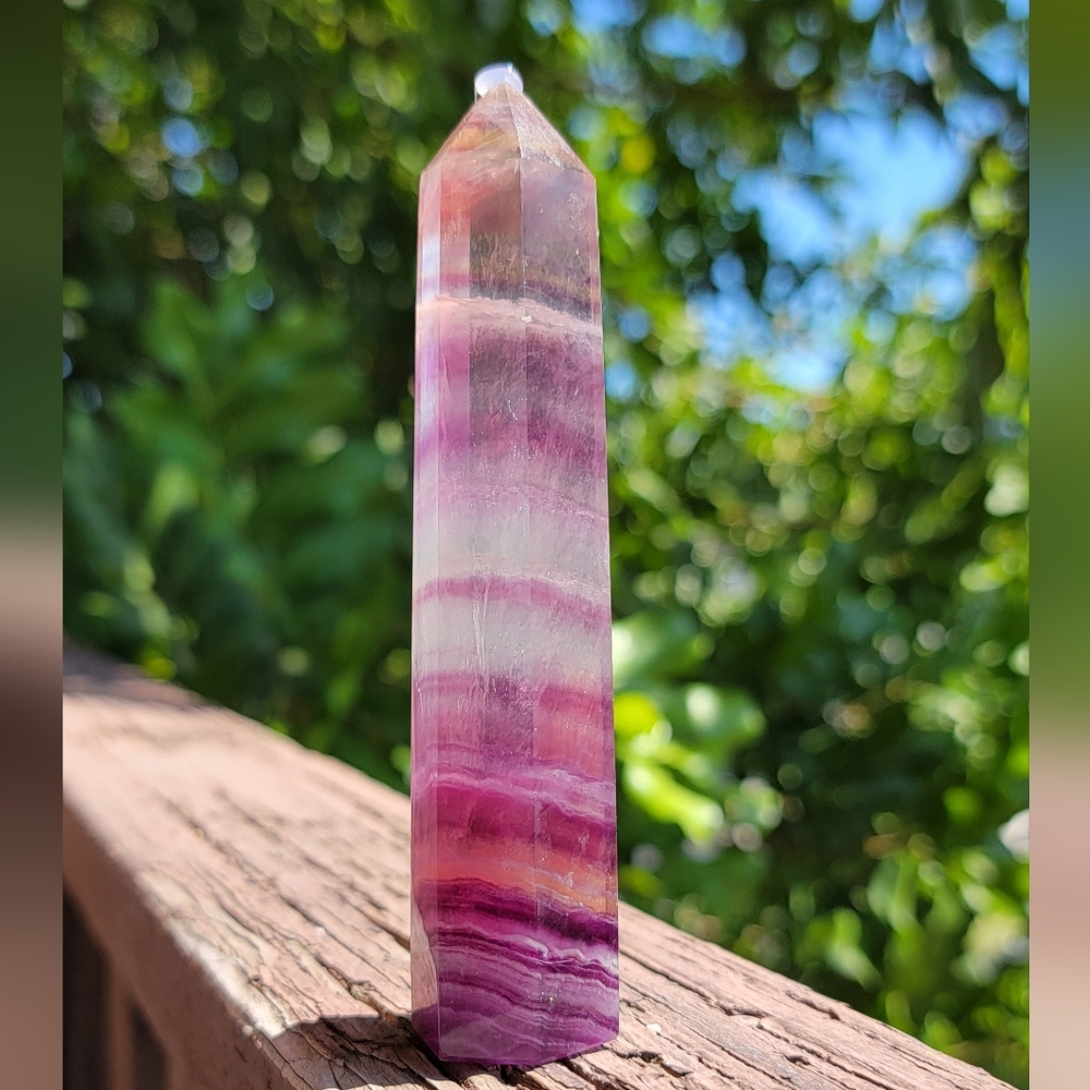 NEW 4.53" - 125g CANDY FLUORITE TOWER